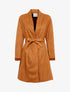 Manteau oversize en suédine - Camel - 1