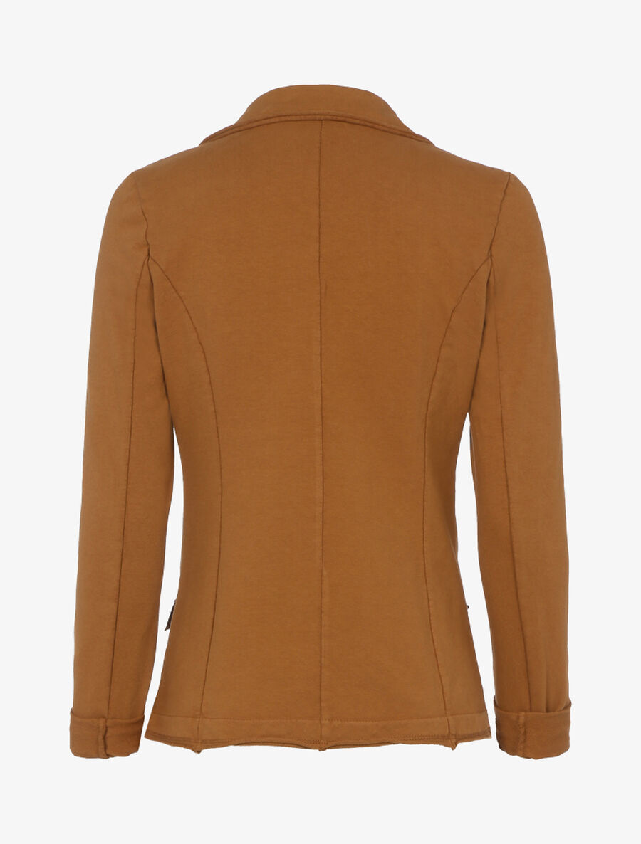 Veste style blazer en coton - Camel - 2