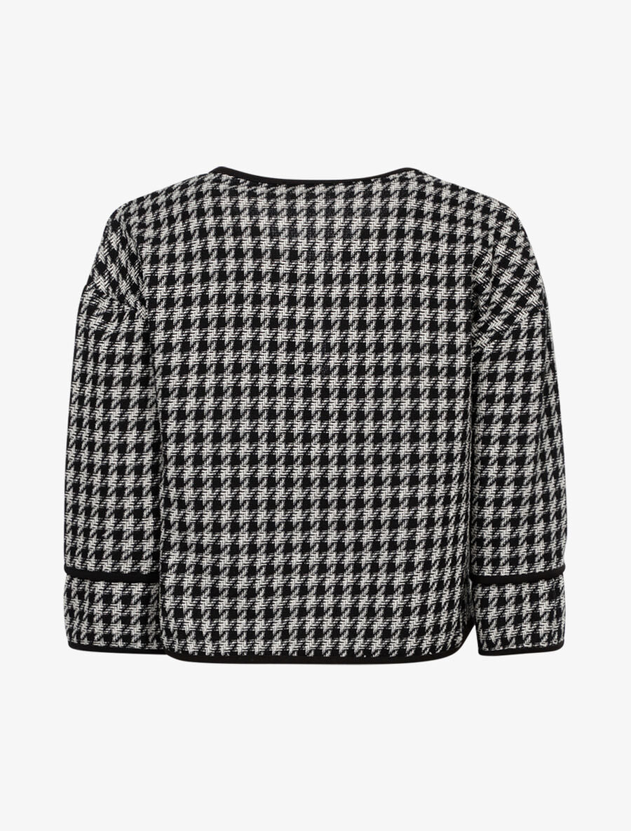 Veste courte effet tweed - Blanc/noir - 2