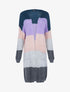 Gilet long color block - Gris foncé - 1