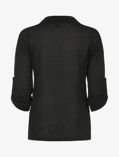 Pull moucheté à détails irisés - Noir - 2