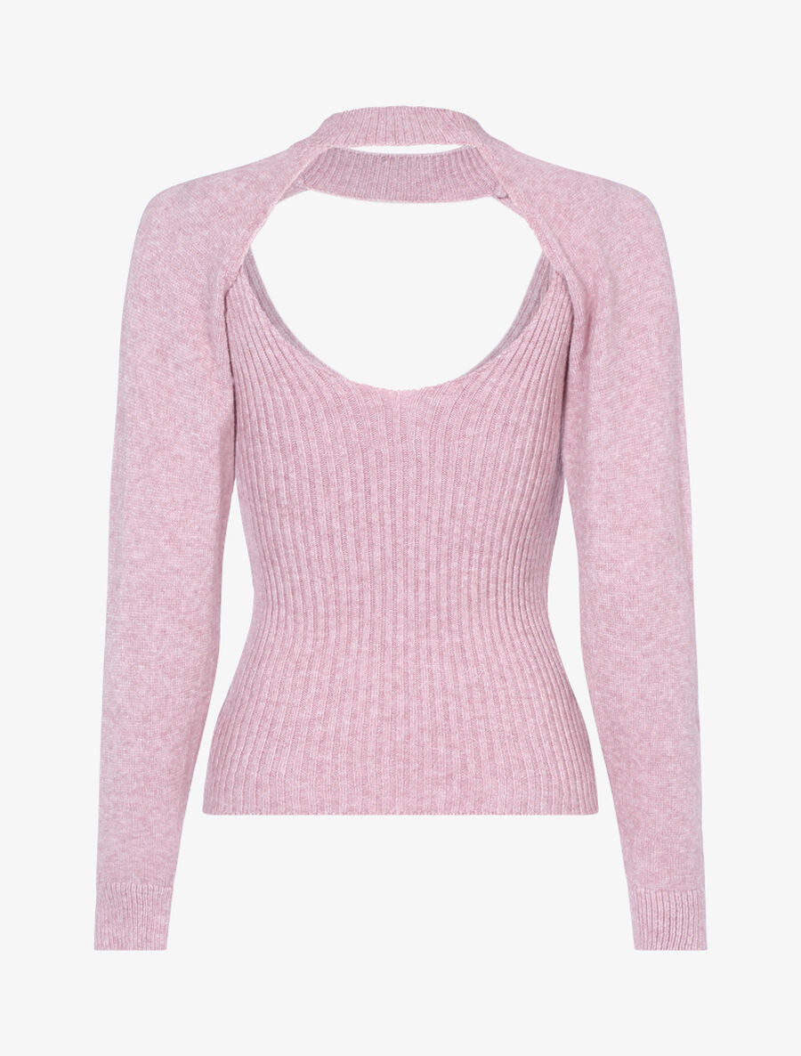 Ensemble de tops superposés - Rose - 2