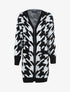 Gilet en maille à imprimé graphique - Noir/écru - 1