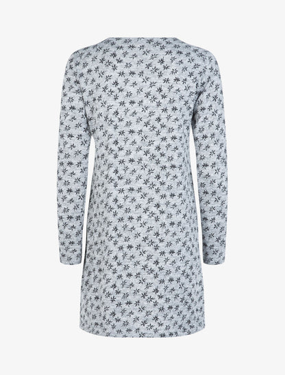 Robe en maille à imprimé petites fleurs - Gris clair - 2