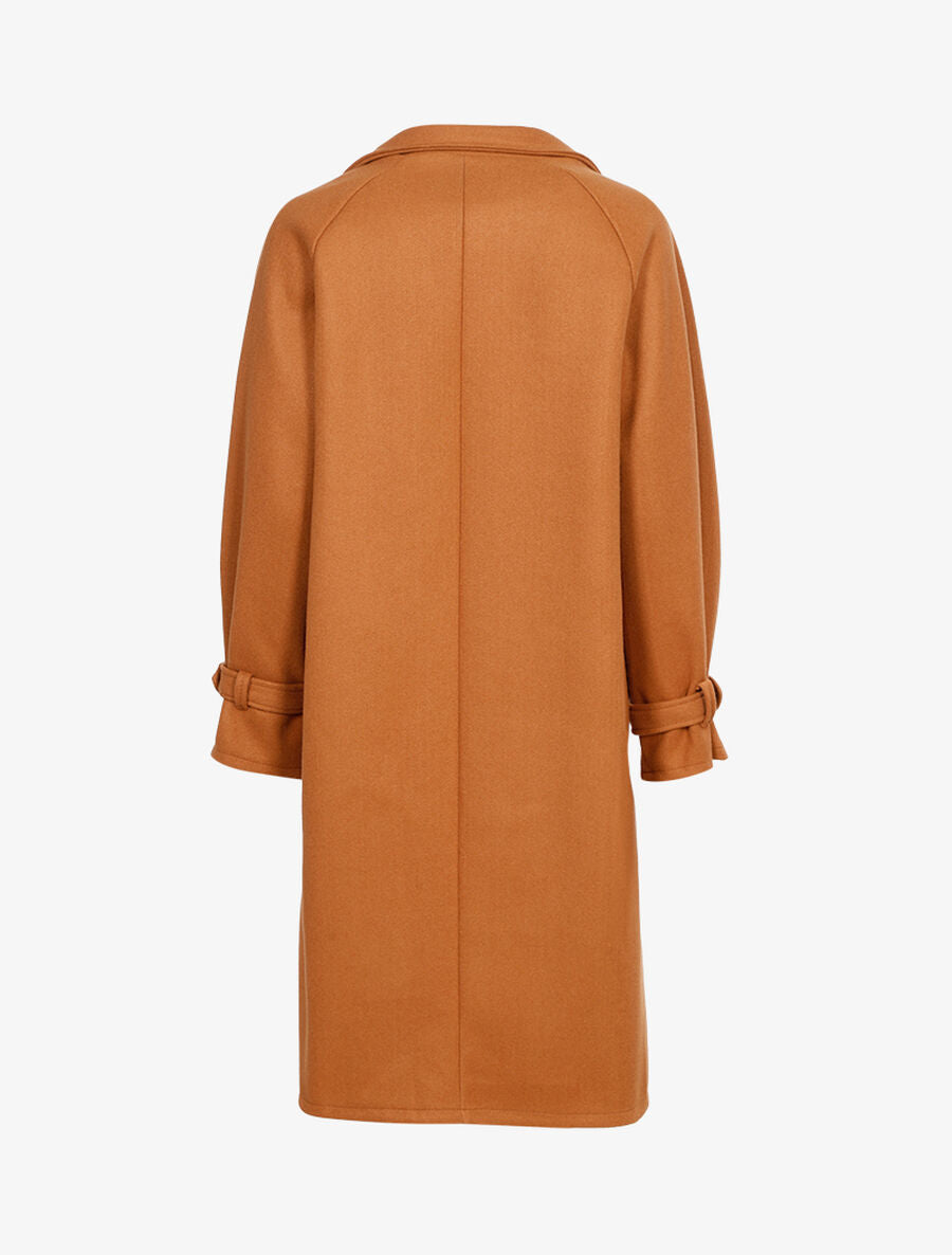 Manteau long en feutre - Camel - 2