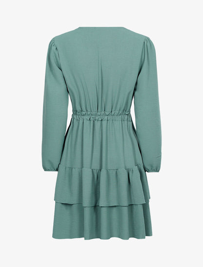 Robe légère à buste boutonné en V - Vert d&