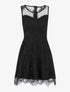 Robe effet dentelle doublé - Noir - 1