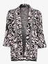 Gilet ouvert à imprimé graphique - Rose - 1