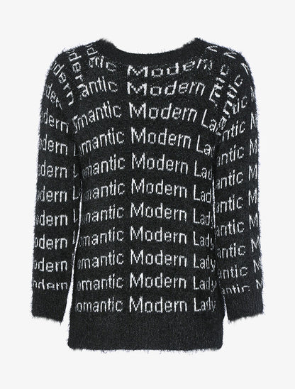 Pull Romantic Modern Lady - Noir - 2