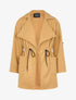 Manteau ouvert à cordons de serrage - Camel - 1