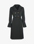 Robe style officier à bas gaufré - Noir - 1