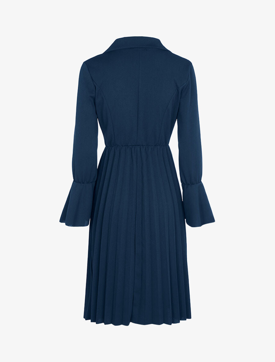 Robe style officier à bas gaufré - Marine - 2