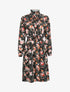 Robe à col montant et lavallière - Noir - 1