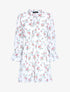 Robe patineuse à imprimé roses - Blanc - 1