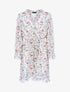 Robe portefeuille à imprimé printanier - Écru - 1