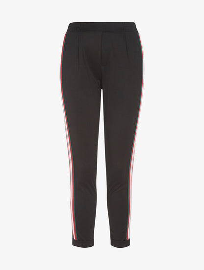 Jogpants 7/8 lignes sur les côtés - noir/rouge - 1