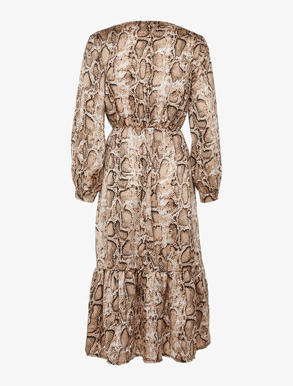 Robe légère imprimé python - Beige - 2