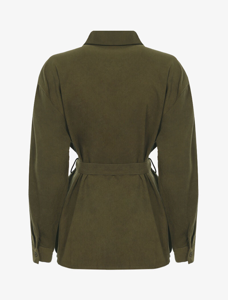 Veste légère effet daim - Kaki - 2