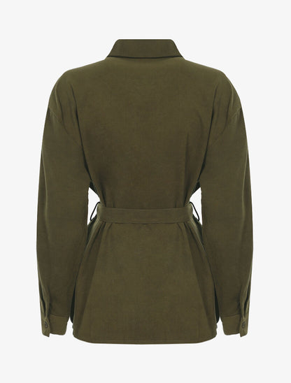 Veste légère effet daim - Kaki - 2