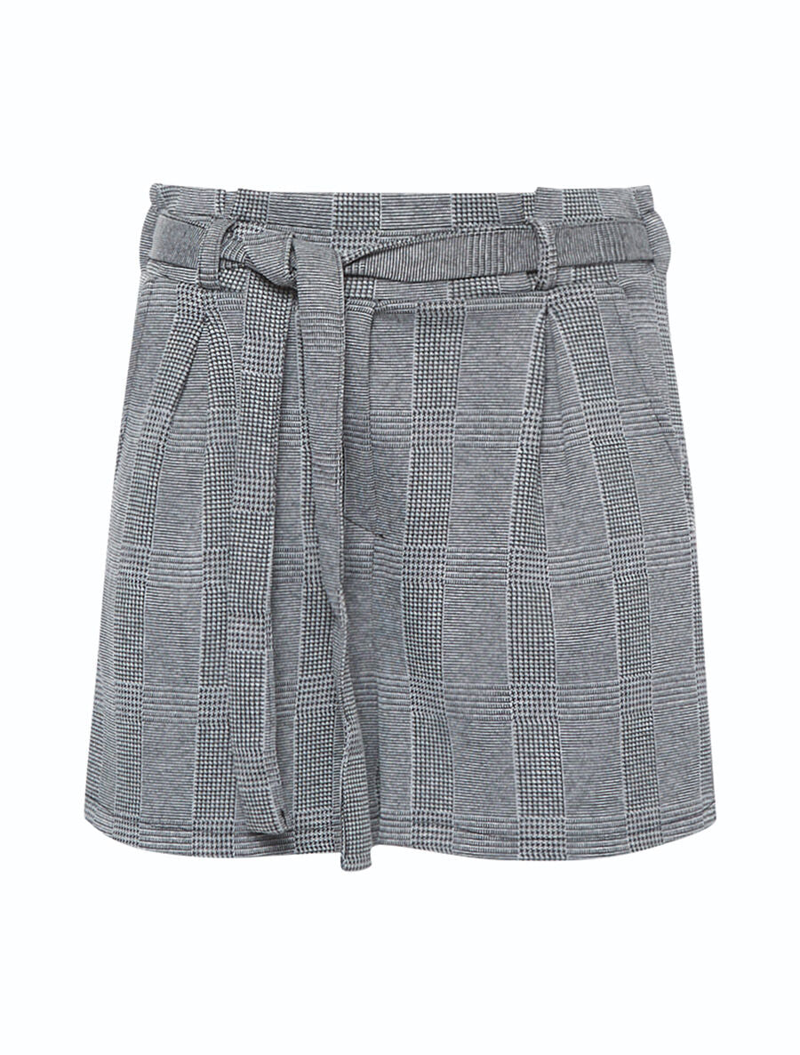 Short imprimée carreaux - Gris - 1