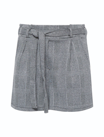 Short imprimée carreaux - Gris - 1