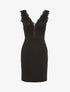 Robe encolure V dentelle - noir - 1