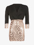 Robe bas à sequins - noir/beige - 1