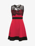 Robe poitrine doublée dentelle - rouge - 1