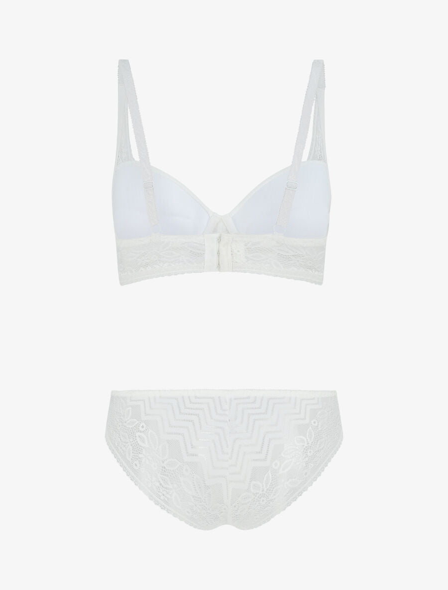 Ensemble push up à dentelle - Blanc - 2