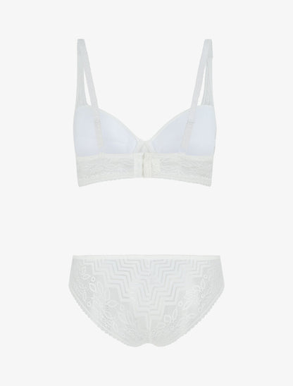 Ensemble push up à dentelle - Blanc - 2