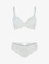 Ensemble push up en dentelle fantaisie - Blanc - 4