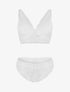 Ensemble push up uni en dentelle - Blanc - 1