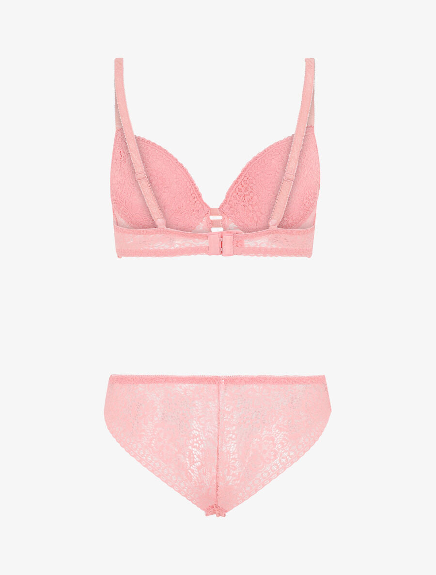 Ensemble en dentelle - Rose - 3