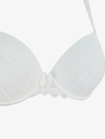 Ensemble lingerie à dentelle - Blanc - 4
