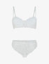 Ensemble push up et tanga en dentelle - Blanc - 4