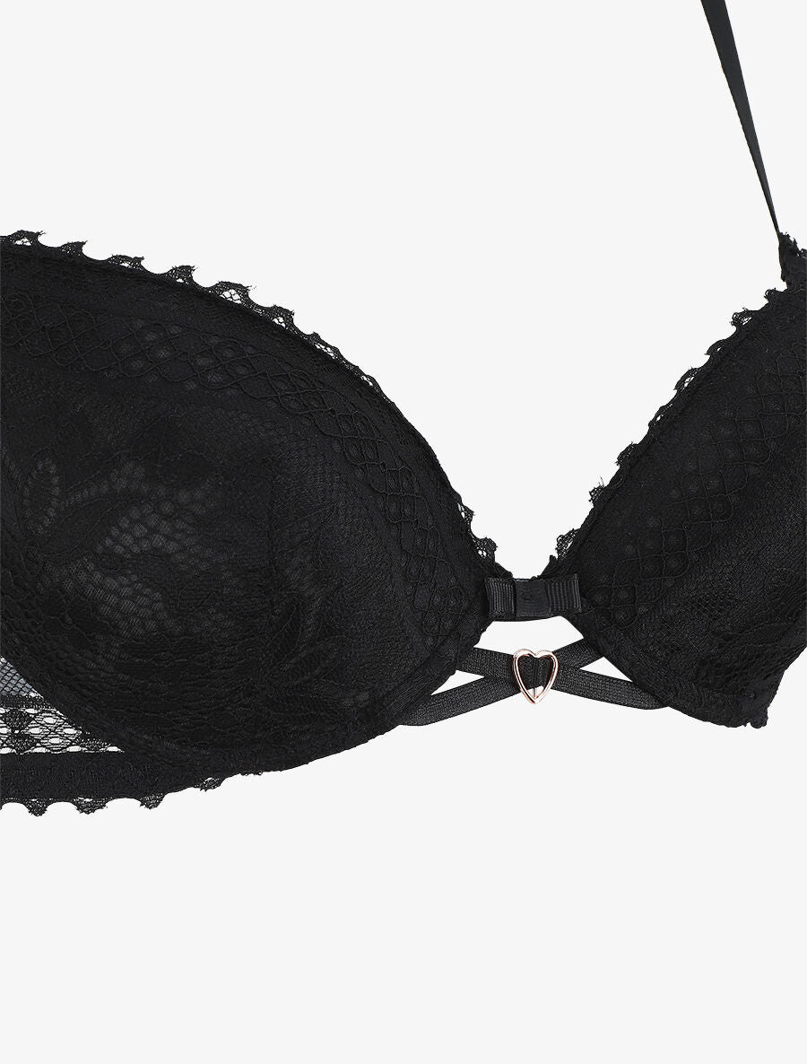 Ensemble soutien-gorge et tanga en dentelle - Noir - 3