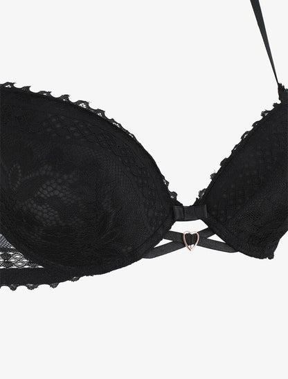 Ensemble soutien-gorge et tanga en dentelle - Noir - 3