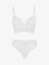 Ensemble push up bandeau en dentelle - Blanc - 1