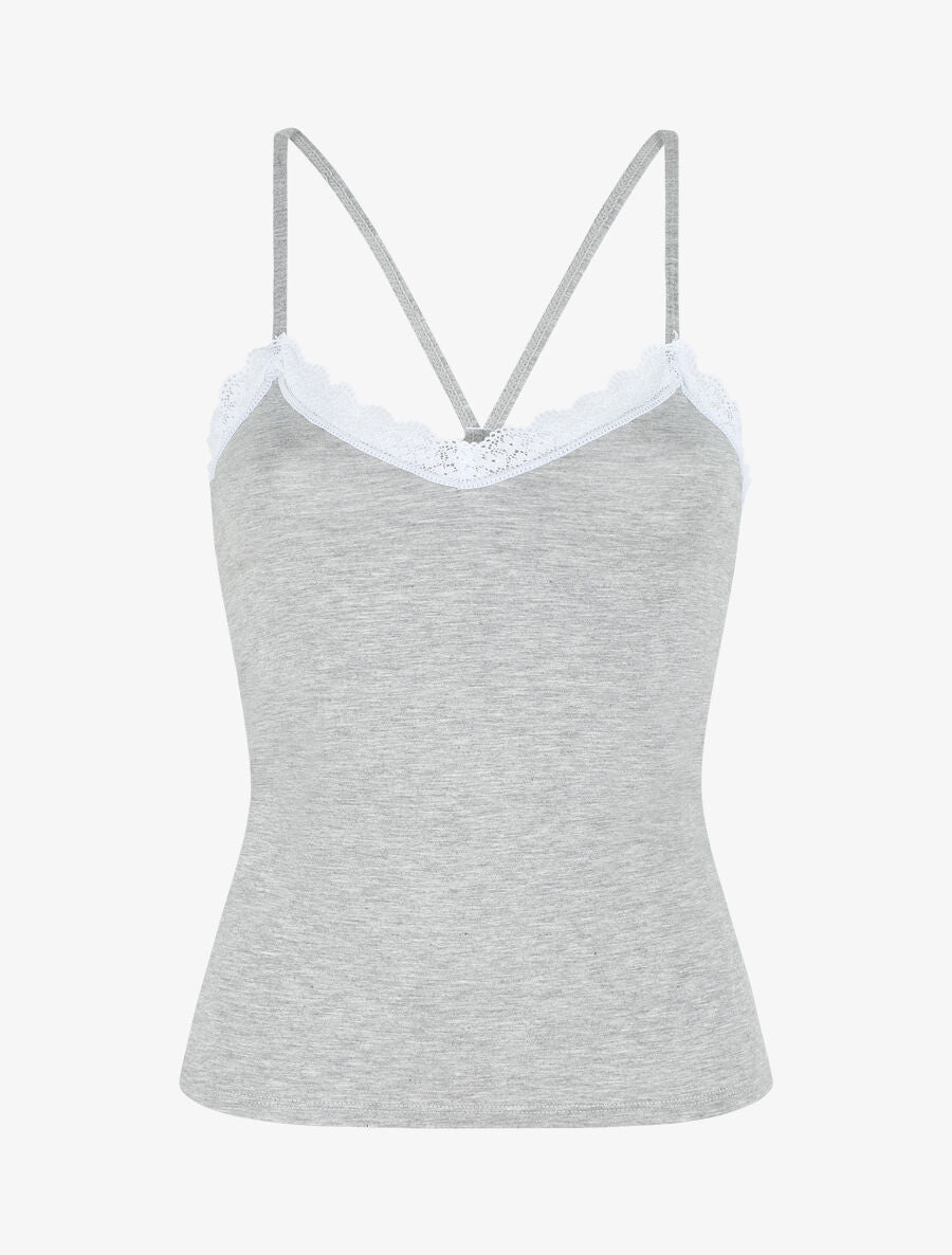 Ensemble pyjama débardeur et short uni - Gris clair - 6
