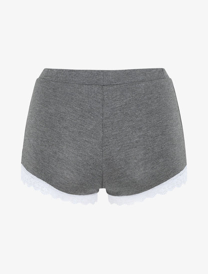 Ensemble pyjama débardeur et short uni - Gris foncé - 5
