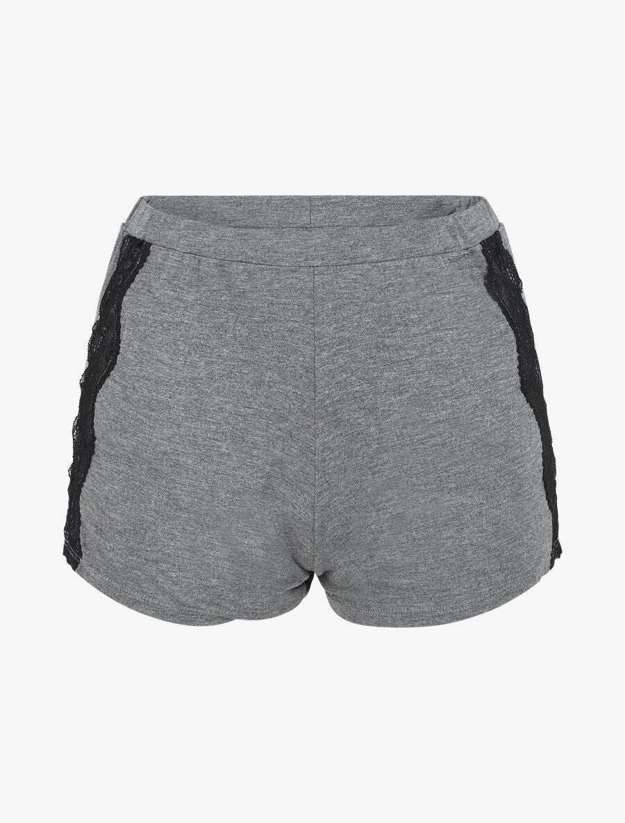 Ensemble pyjama en dentelle - Gris foncé - 4