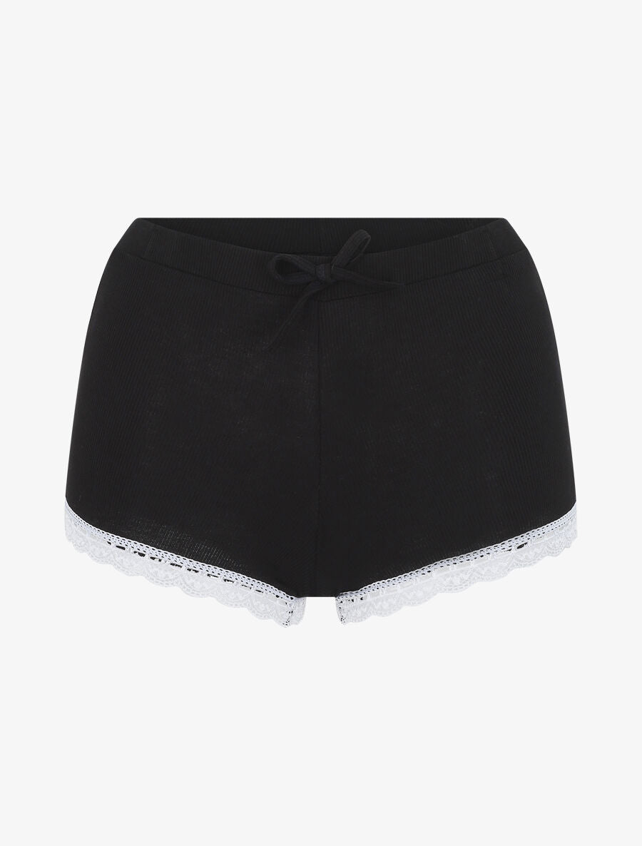Ensemble pyjama côtelé débardeur et short - Noir - 4