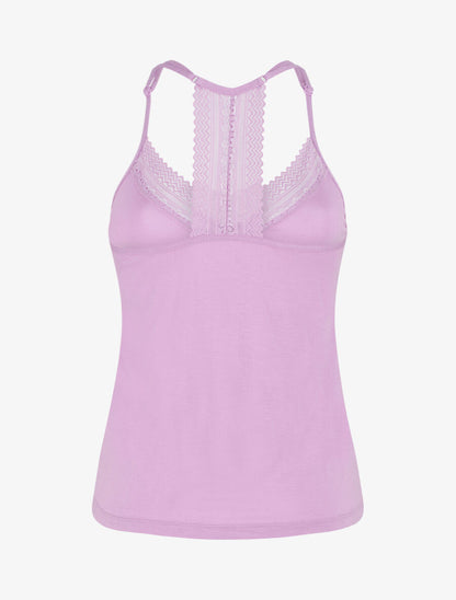 Ensemble pyjama en dentelle et boutons décoratifs - Lilas - 2