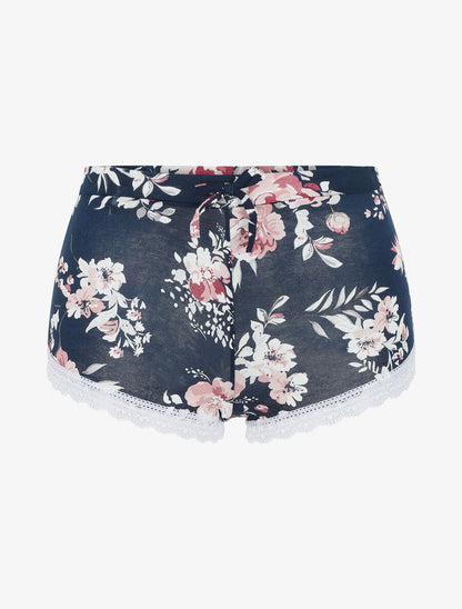 Ensemble pyjama en dentelle à motif floral - Marine - 4