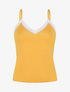 Ensemble pyjama en dentelle bicolore - Jaune moutarde - 6