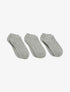 Lot de 3 socquettes unies en coton mélangé - Gris - 2