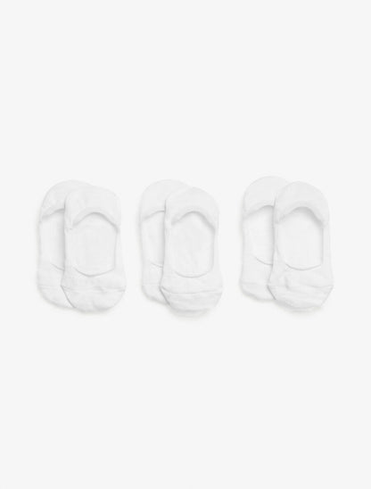 Lot de 3 socquettes antidérapantes - Blanc - 2