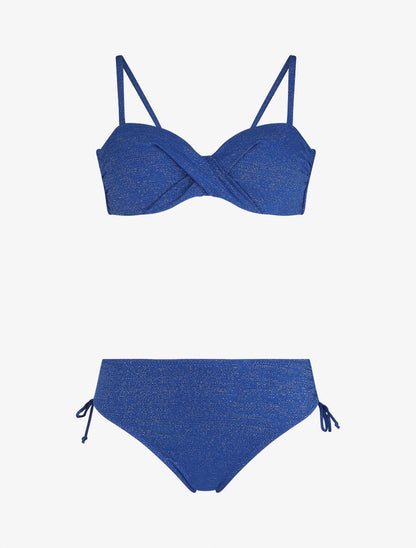 Bikini torsadé - Bleu électrique - 3
