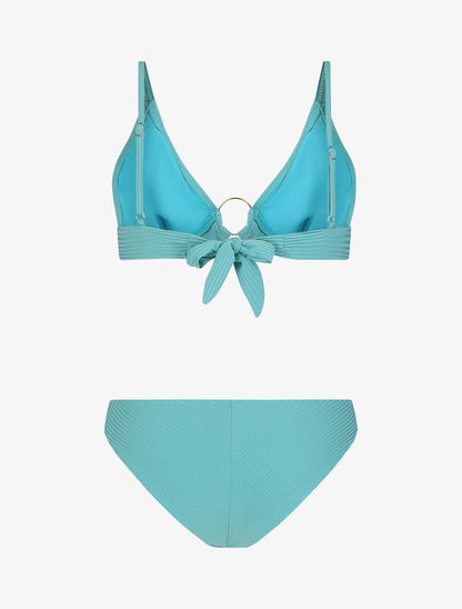 Bikini texturé à anneaux - Bleu ciel - 4