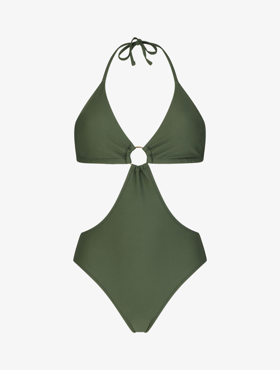 Trikini uni à anneau - Kaki - 3